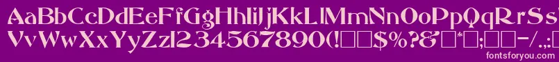 AbbessRegular Font – Pink Fonts on Purple Background