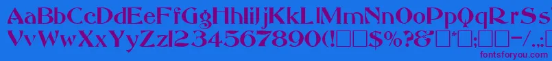 AbbessRegular Font – Purple Fonts on Blue Background