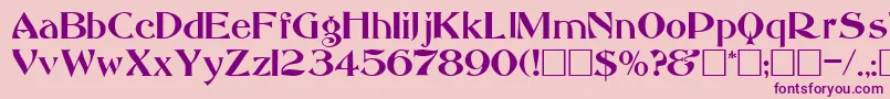 AbbessRegular Font – Purple Fonts on Pink Background