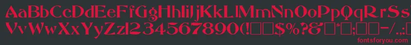 AbbessRegular Font – Red Fonts on Black Background