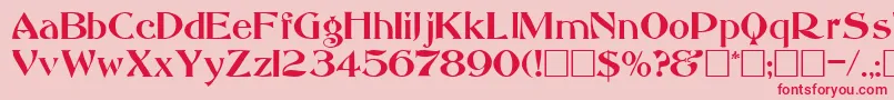 AbbessRegular Font – Red Fonts on Pink Background