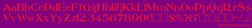 AbbessRegular Font – Red Fonts on Purple Background