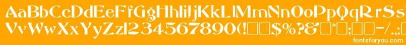 AbbessRegular Font – White Fonts on Orange Background