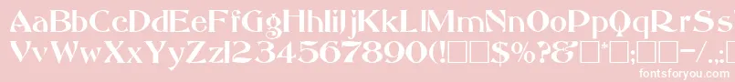 AbbessRegular Font – White Fonts on Pink Background