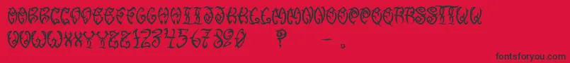 VtcTribalthreefree Font – Black Fonts on Red Background