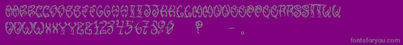 フォントVtcTribalthreefree – 紫の背景に灰色の文字