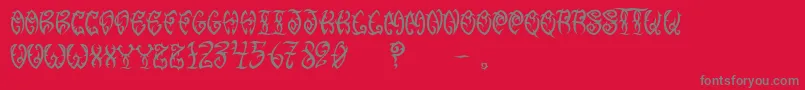 VtcTribalthreefree Font – Gray Fonts on Red Background