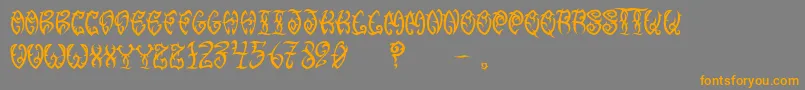 VtcTribalthreefree Font – Orange Fonts on Gray Background
