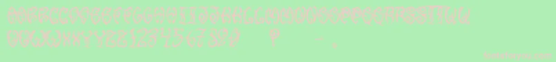 VtcTribalthreefree Font – Pink Fonts on Green Background