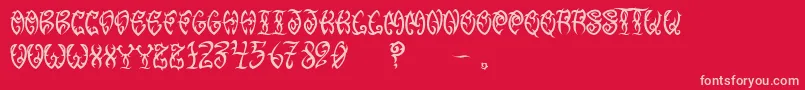 VtcTribalthreefree Font – Pink Fonts on Red Background