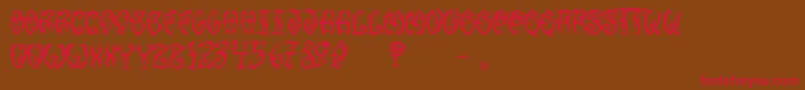 VtcTribalthreefree Font – Red Fonts on Brown Background