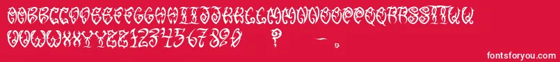 VtcTribalthreefree Font – White Fonts on Red Background