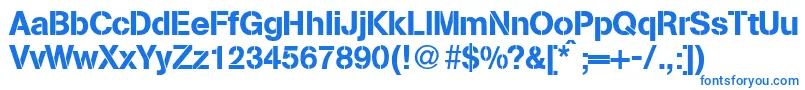 Шрифт AbsolutdbNormal – синие шрифты на белом фоне