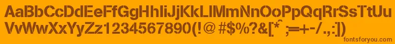AbsolutdbNormal Font – Brown Fonts on Orange Background