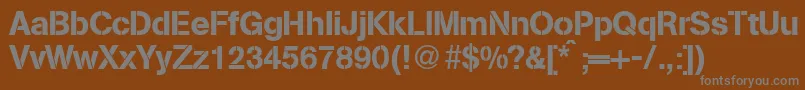 AbsolutdbNormal Font – Gray Fonts on Brown Background