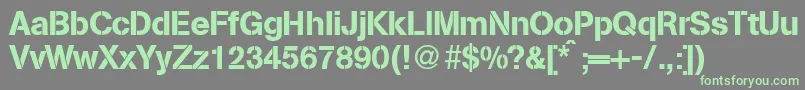 Weitere Informationen zur AbsolutdbNormal-Schriftart AbsolutdbNormal-Schriftart – Grüne Schriften auf grauem Hintergrund