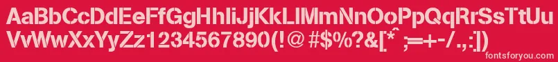 AbsolutdbNormal Font – Pink Fonts on Red Background