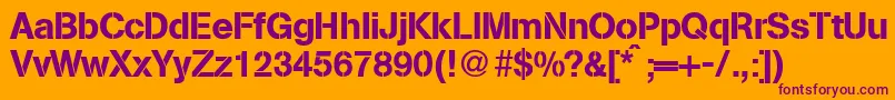 AbsolutdbNormal Font – Purple Fonts on Orange Background