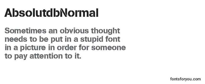 Review of the AbsolutdbNormal Font