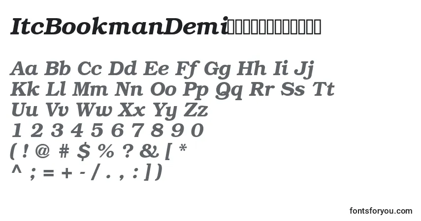 Schriftart ItcBookmanDemiРљСѓСЂСЃРёРІ – Alphabet, Zahlen, spezielle Symbole