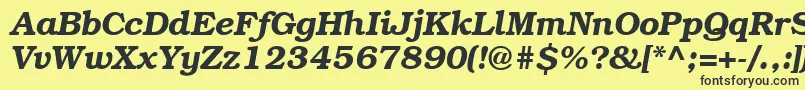 ItcBookmanDemiРљСѓСЂСЃРёРІ Font – Black Fonts on Yellow Background