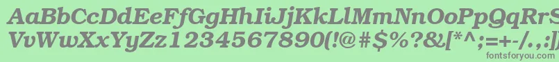 ItcBookmanDemiРљСѓСЂСЃРёРІ-Schriftart – Graue Schriften auf grünem Hintergrund