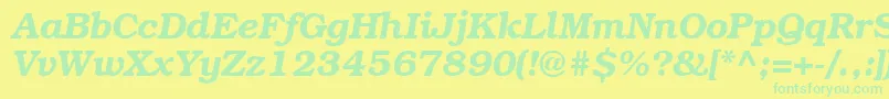 Police ItcBookmanDemiРљСѓСЂСЃРёРІ – polices vertes sur fond jaune