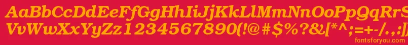 ItcBookmanDemiРљСѓСЂСЃРёРІ Font – Orange Fonts on Red Background