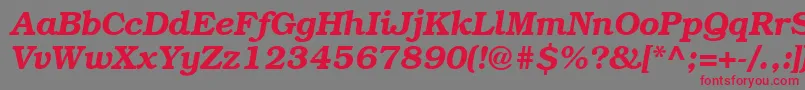 ItcBookmanDemiРљСѓСЂСЃРёРІ Font – Red Fonts on Gray Background