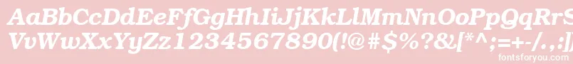 Fonte ItcBookmanDemiРљСѓСЂСЃРёРІ – fontes brancas em um fundo rosa