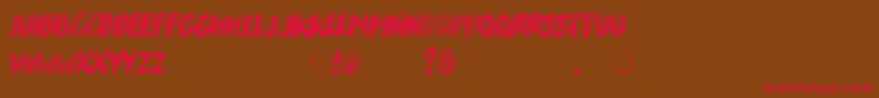 RiverDrive Font – Red Fonts on Brown Background