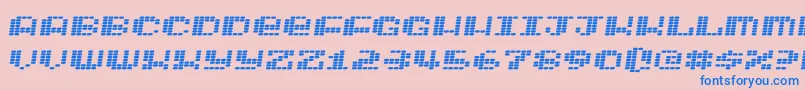 Intergalaktika ffy Font – Blue Fonts on Pink Background