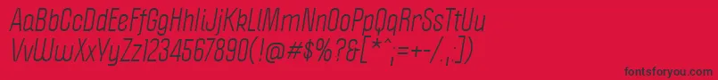 PoliticaItalic Font – Black Fonts on Red Background