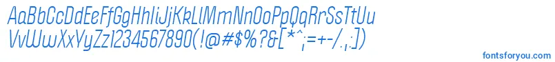 Шрифт PoliticaItalic – синие шрифты