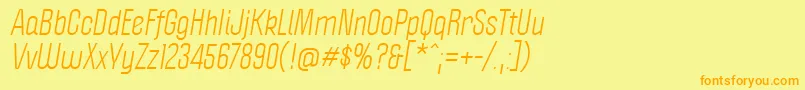 fuente PoliticaItalic – Fuentes Naranjas Sobre Fondo Amarillo