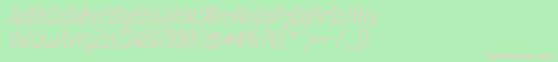 フォントPoliticaItalic – 緑の背景にピンクのフォント