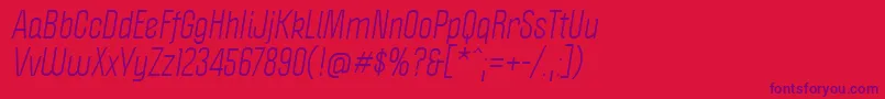 PoliticaItalic Font – Purple Fonts on Red Background