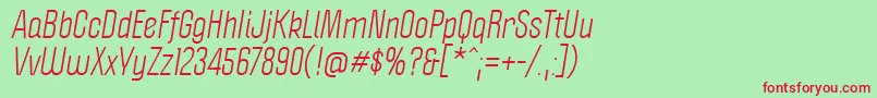 Шрифт PoliticaItalic – красные шрифты на зелёном фоне