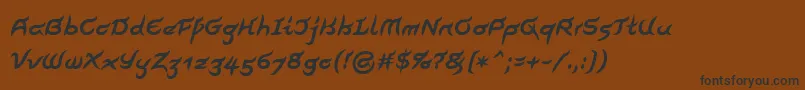 PegathlonLtBold Font – Black Fonts on Brown Background