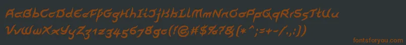 PegathlonLtBold Font – Brown Fonts on Black Background