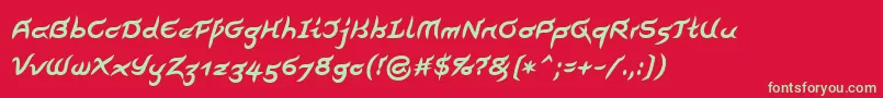 PegathlonLtBold Font – Green Fonts on Red Background