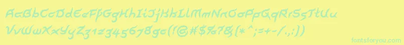 PegathlonLtBold Font – Green Fonts on Yellow Background