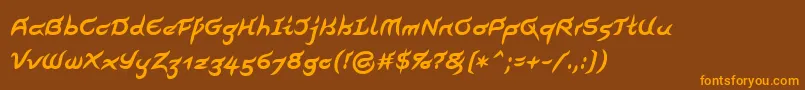 PegathlonLtBold Font – Orange Fonts on Brown Background