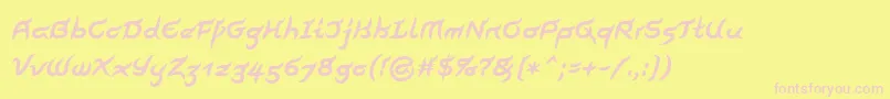 PegathlonLtBold Font – Pink Fonts on Yellow Background