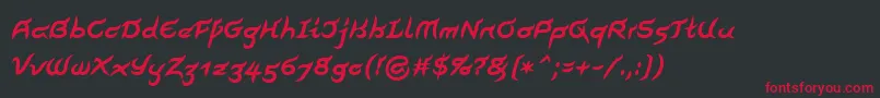 PegathlonLtBold Font – Red Fonts on Black Background