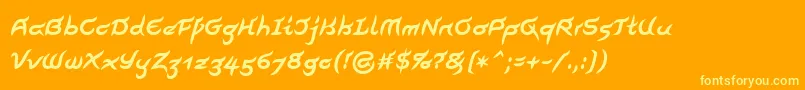 PegathlonLtBold Font – Yellow Fonts on Orange Background
