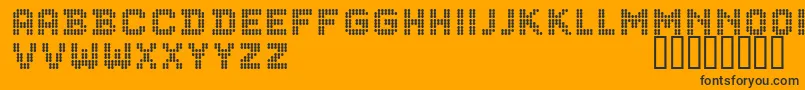 CfdotsRegular Font – Black Fonts on Orange Background