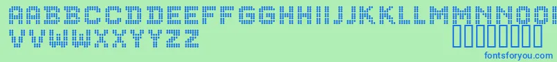 CfdotsRegular Font – Blue Fonts on Green Background