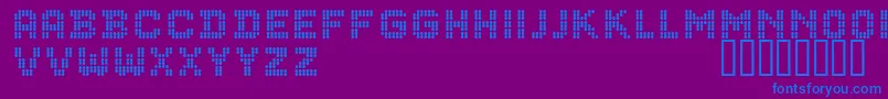 Шрифт CfdotsRegular – синие шрифты на фиолетовом фоне