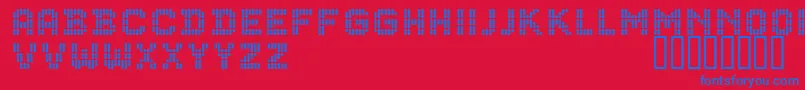 fuente CfdotsRegular – Fuentes Azules Sobre Fondo Rojo